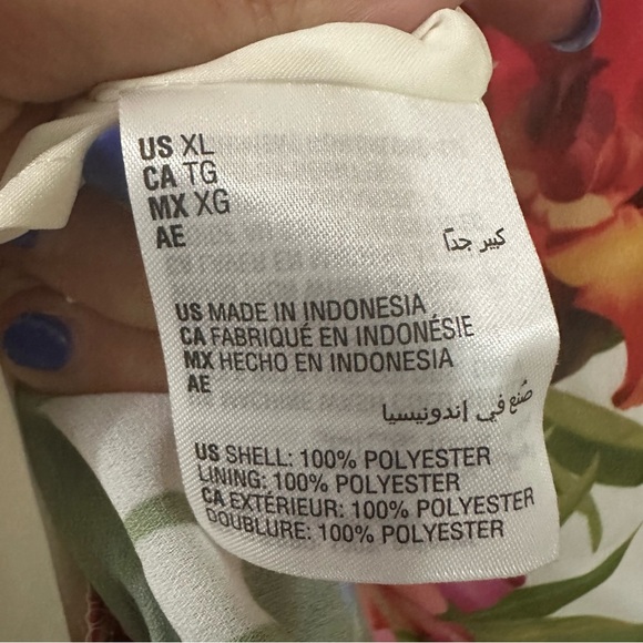 I.N.C. International Concepts Womens Floral Print Tie-Front Mini Dress Size XL - Picture 9 of 9